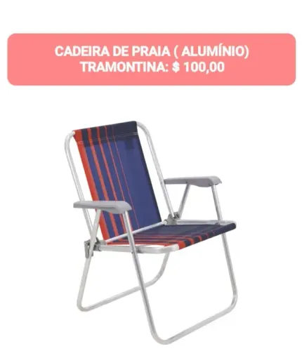 Cadeira de Praia Tramontina Alumínio