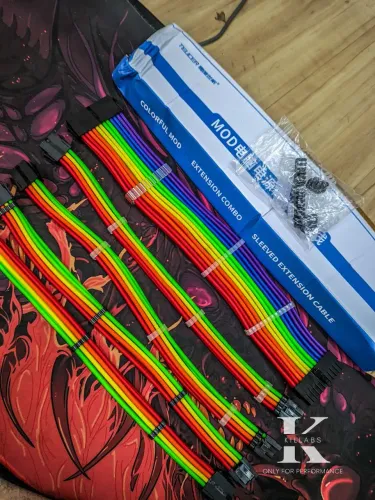 Eleve o visual do seu PC com o Kit de Cabos Sleeved Premium!(SOMENTE ESSA COR)