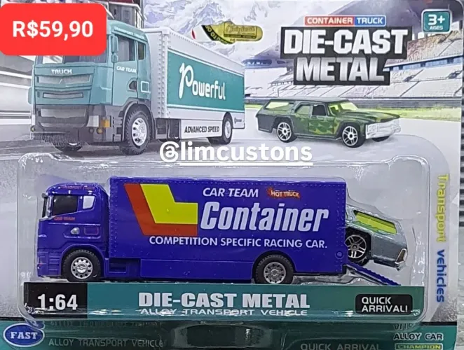 caminhao transport 1:64 Alloy Diecast 