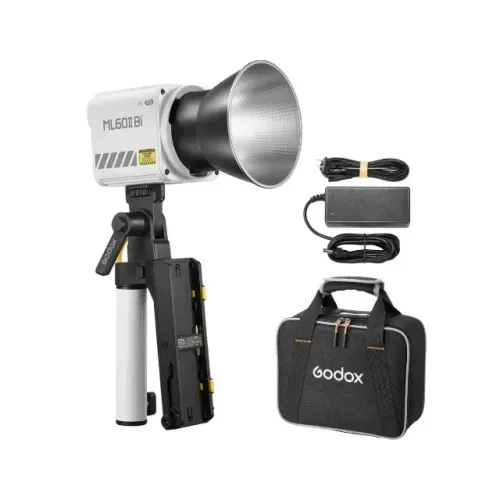 Iluminador Led Godox 70w Ml60ii Bi Com Suporte 2 Baterias