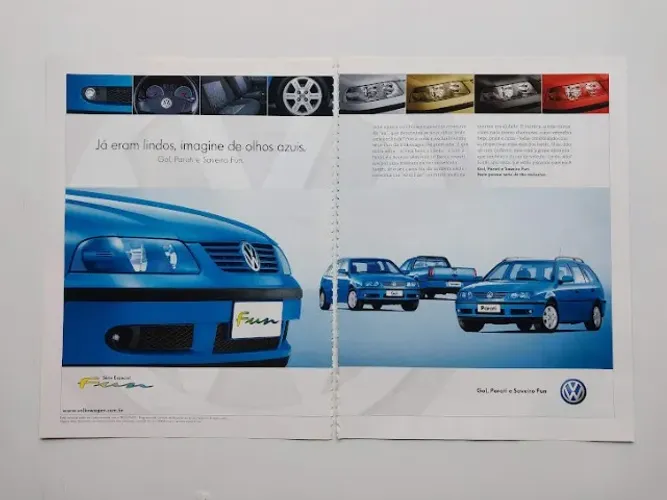 Gol, Parati, Saveiro Fun - Propaganda original de revista de época