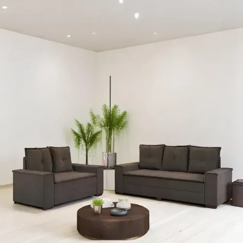 (PRODUTO NOVO) Sofá 2 e 3 lugares Barcelona Marrom