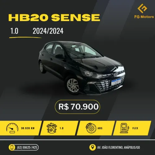 Hyundai HB20 Sense Plus1.0 Flex 12V Mec. 2024