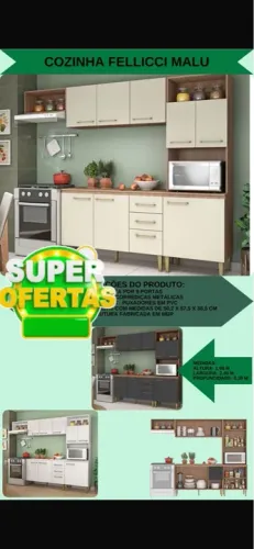 Cozinha Completa Felllicci Malu - 8 Pt