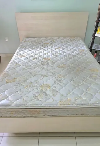 Kit quarto (cama mdf + colchão + comoda)