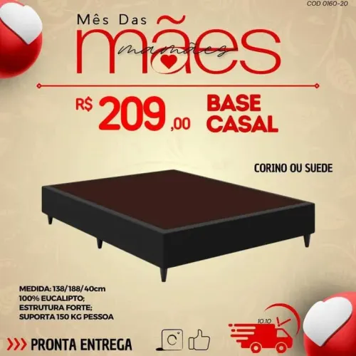 Base Casal Corino ou Suede - Pronta Entrega
