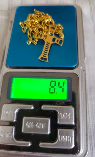 Cordão Ouro18k com pingente Crucifixo.