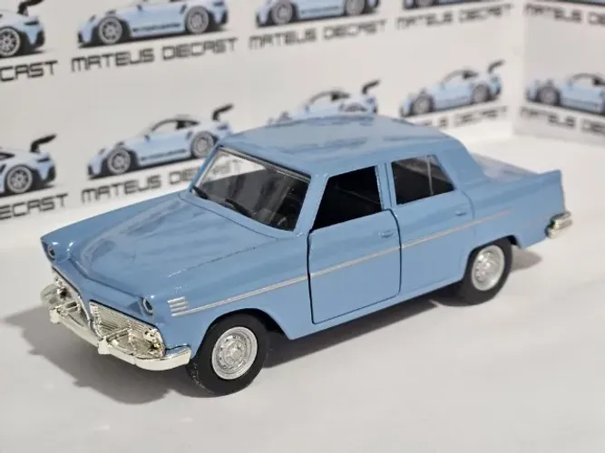  Aero Willys 2600 Azul Escala 1:43 Coleção Carros Inesquecíveis do Brasil