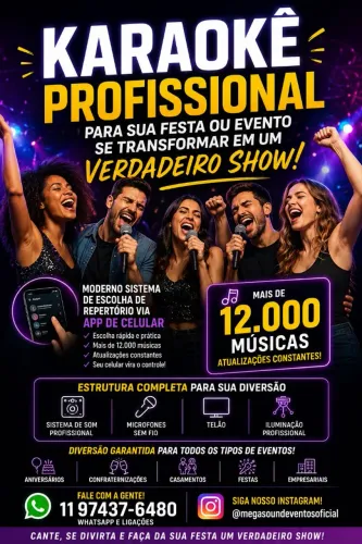 Aluguel de Karaokê Profissional para Festas e Eventos 