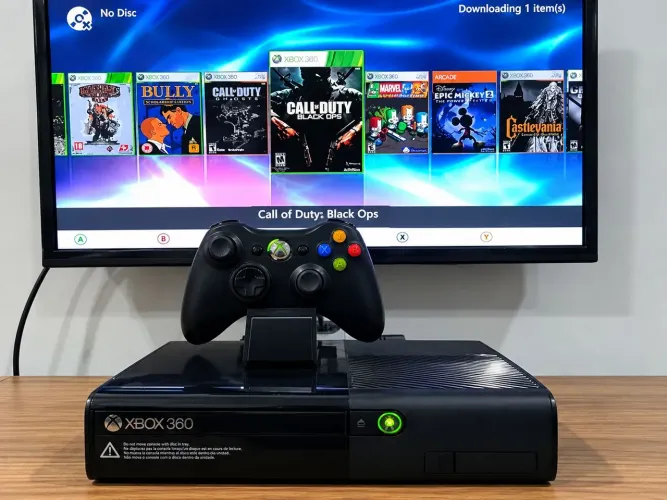 XBOX360 DESBLOQUEADO NO HD RGH 250GB +CONTROLE+KINECT cheio de jogos