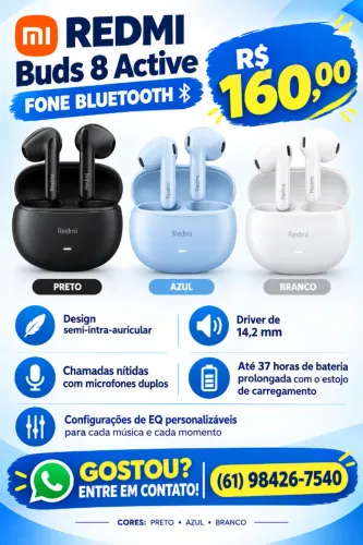 Fone Bluetooth REDMI Buds 8 Active