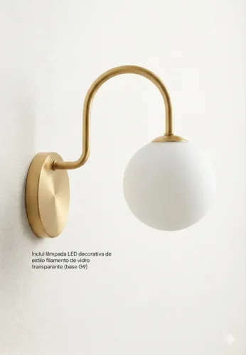 Lindo LUSTRE moderno COM Lâmpada inclusa Aconchegante Globo de Vidro