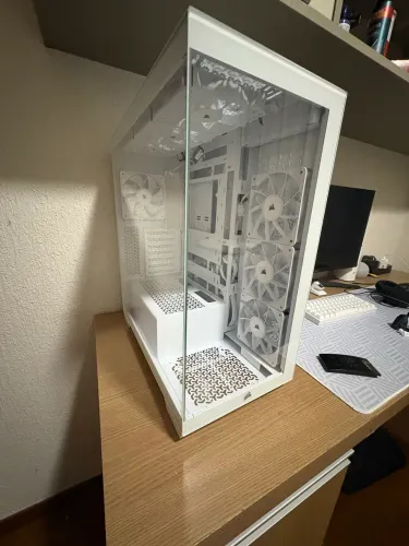 Gabinete aquário Corsair 3500x branco NOVO com 7 fans Corsair RS120