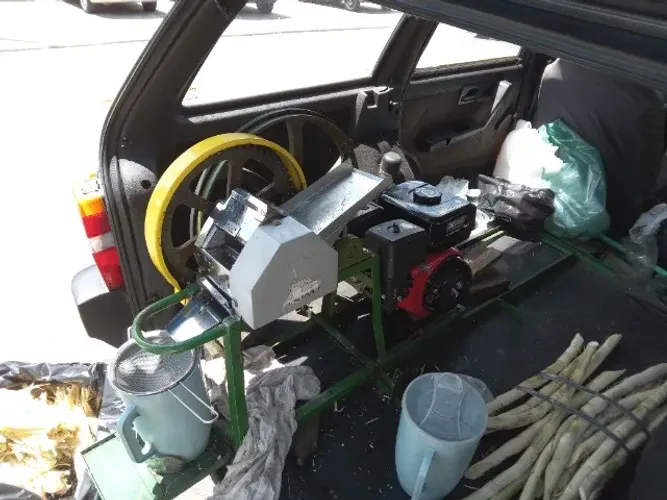 Engenho de cana com motor à gasolina, toyama de 6,5 HP