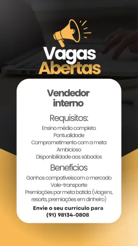 VAGA PARA VENDEDOR