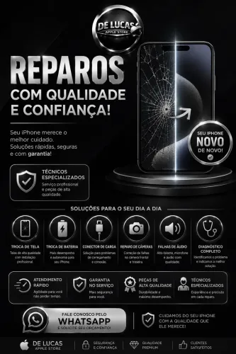 Troca de Tela e Bateria de iPhone - Rápido e com Garantia