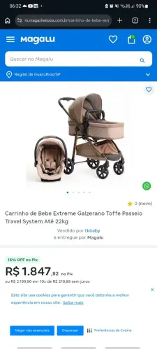 Carrinho de bebe galzerano e bebe conforto