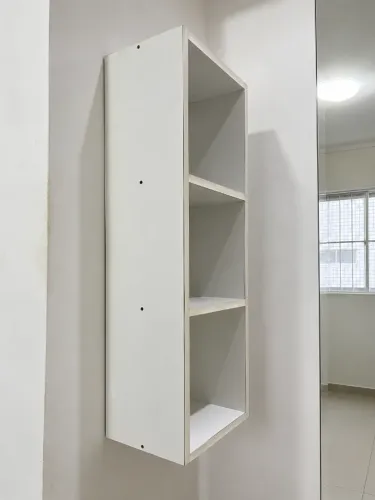 Nicho Suspenso Vertical Branco Armário Parede Organizador 80x28
