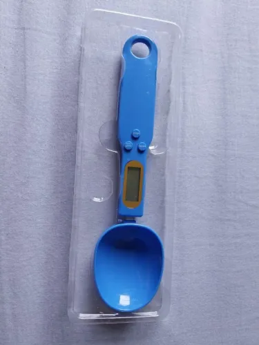 Balança Digital de Colher para Cozinha Azul - Nova ?
