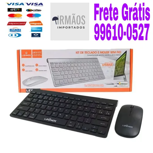 Teclado e Mouse Sem Fio Lehmox Ley-177