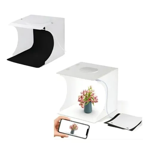Mini Estudio Fotográfico Com Luz Led Photo Studio Usb Portatil Foto