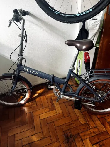 Bicicleta Dobrável BLITZ Alloy Retrô Vintage - 6 Marchas - Quadro em Alumínio - Pouquíssim