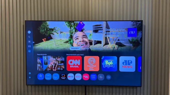 Smart TV Samsung 75" polegadas UHD 4K 75CU7700 Processador Crystal 4K, Gaming Hub