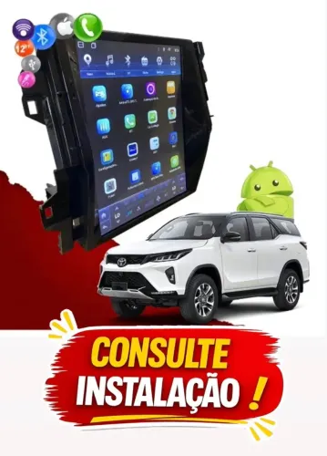 Central Multimidia Tesla Toyota Sw4 2017 À 2025 12Polegadas Wifi Octacore 4Ram 64Gb Z-link