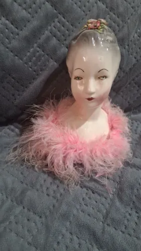 Meia boneca half dool de porcelana