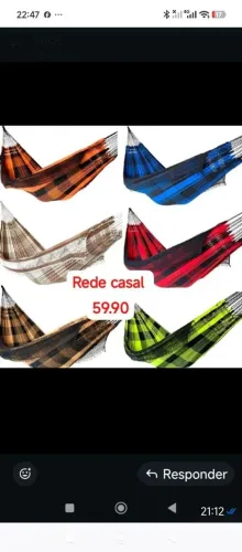 Rede casal 60.00 rede solteiro 35.00