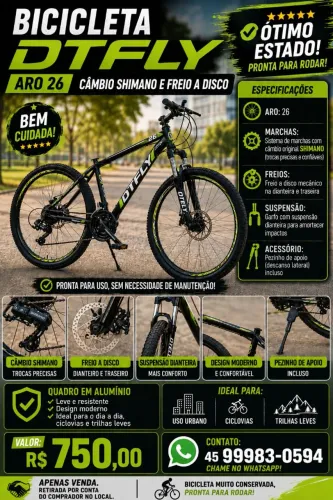 Vende-se bicicleta DTFLY
