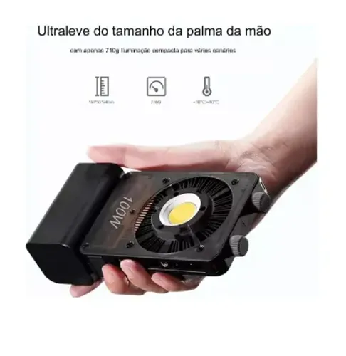 Kit Iluminação LED Zhiyun Cinepeer CX100 100W + Softbox Triopo 65cm + Tripé + Carregador (