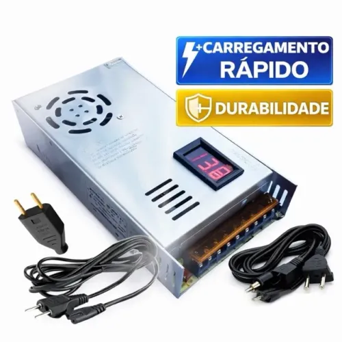 Fonte Automotiva Chaveada 15,5 Volts 90 Amperes Com Voltímetro Display