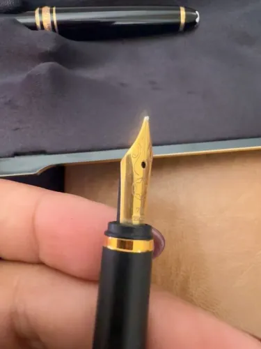 Conjunto Montblanc Meisterstück Original 18K - Tinteiro + Esferográfica + Estojo