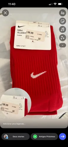 Vendo Meião Nike vermelho 