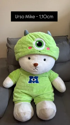 Urso Mike com Capuz Gigante 1,10cm