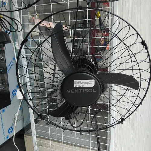 VENTILADOR PAREDE 50CM PREMIUM PRETO 200W VENTISOL 