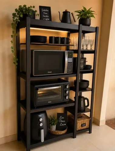 PRATELEIRA ARARA ESTANTE ARMÁRIO DE PAREDE MICROONDAS FORNO ELÉTRICO 