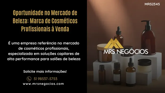 Oportunidade no Mercado de Beleza: Marca de Cosméticos Profissionais à Venda