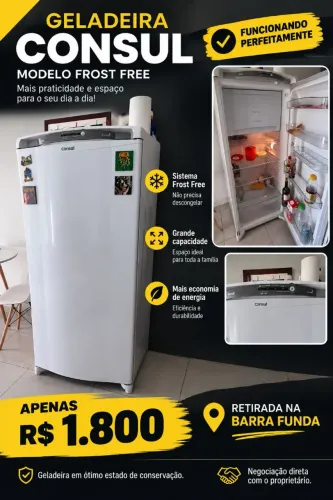 Geladeira Consul Frost Free 300L Muito Nova