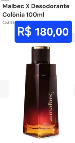 DESODORANTE COLÔNIA MASCULINO MALBEC X O BOTICÁRIO 100ML
