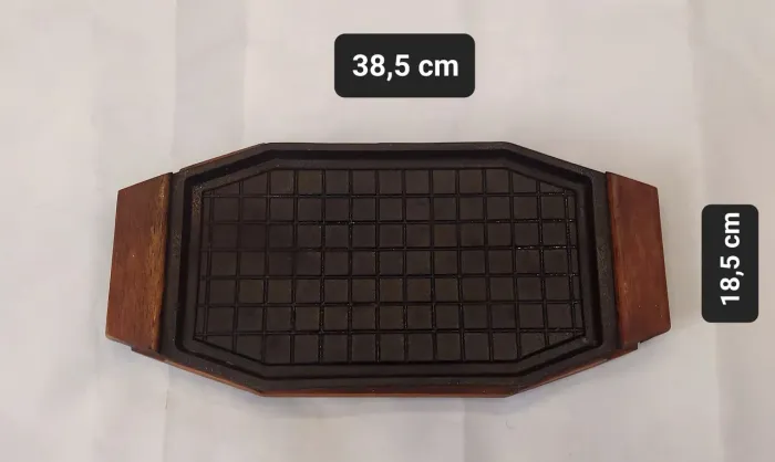 Bandeja com chapa de ferro para teppan Japan