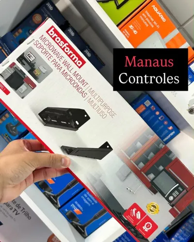 Suporte para microondas multiuso preto