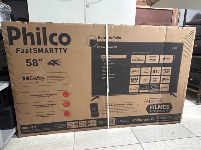 TV PHILCO 58? SMART 4K - NOVA / NA CAIXA!