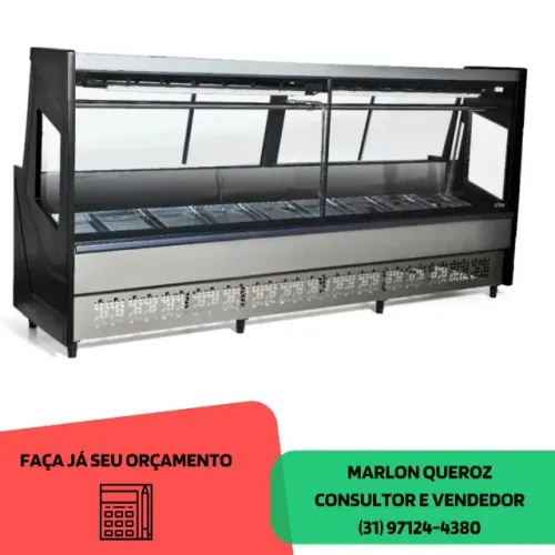 Balcão de Carnes 3M Preto Polar 220V Novo