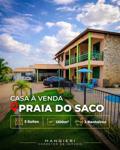 Casa à Venda na Praia do Saco | Ampla, Completa e a Poucos Passos do Mar
