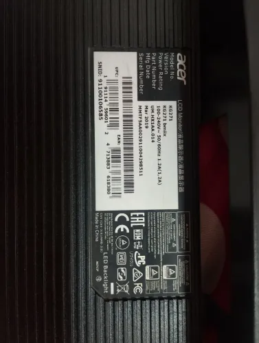 Display para monitor acer kg271 bmiix 27 polegadas 