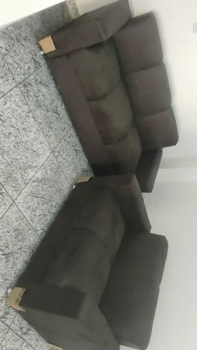 Sofá 2 e 3 lugares Material suede D33 Robusto Confortável Promoção