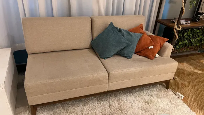 Sofá modular linho bege
