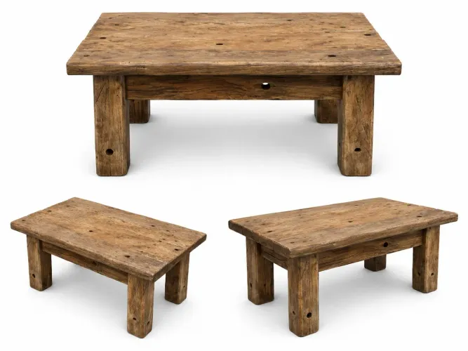 Mesa de centro em madeira rústica